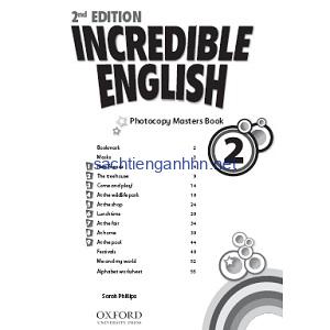 Incredible English 2 Photocopy Masters Book 2nd Edition Incredible English 2 Photocopy Masters Book 2nd Edition