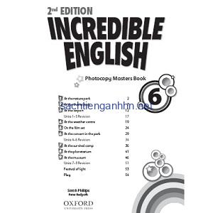 Incredible English 6 Photocopy Masters Book 2nd Edition Incredible English 6 Photocopy Masters Book 2nd